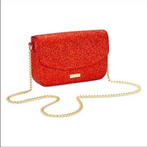 Jimmy Choo Red Shimmer Cross Body